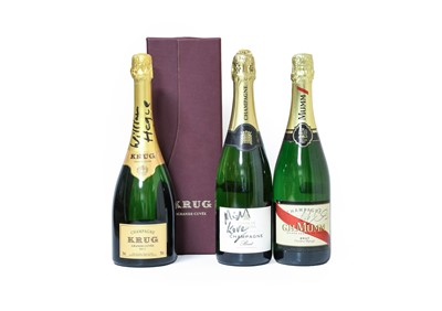 Lot 3005 - Krug NV Brut Grande Cuvée Champagne, signed by...