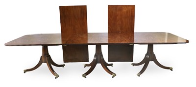 Lot 381 - A George III-Style Mahogany Triple-Pillar...
