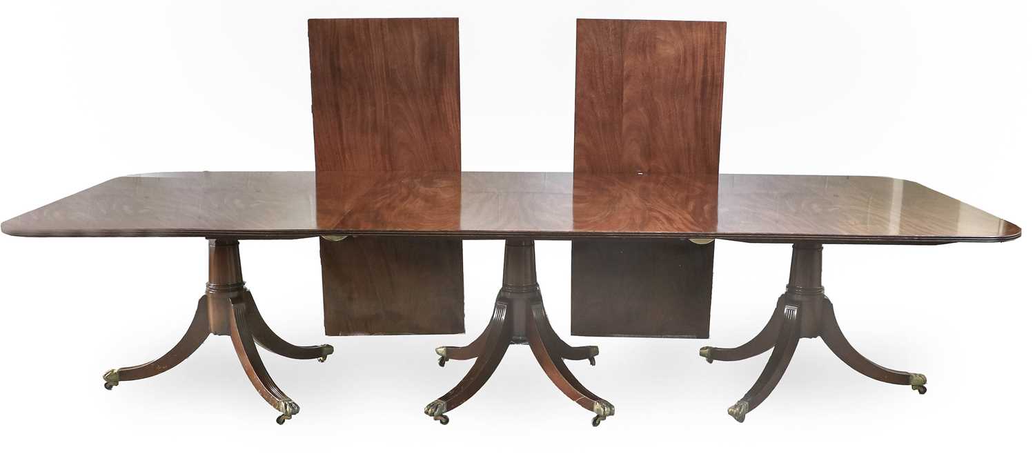 Lot 381 - A George III-Style Mahogany Triple-Pillar...