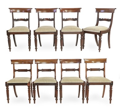 Lot 380 - A Set of Eight William IV Carved Mahogany...