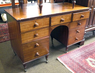 Lot 1564 - A 19th Century Mahogany Kneehole Desk, 129cm...