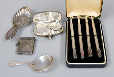 Lot 56 - A Collection of Assorted Silver, comprising a...