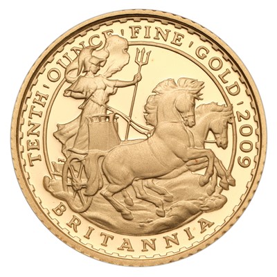 Lot 180 - UK, Britannia 1/10th Oz. Gold Proof Coin 2009,...