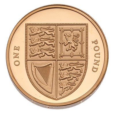 Lot 166 - UK, Gold Proof One Pound 2008, Royal Shield of...