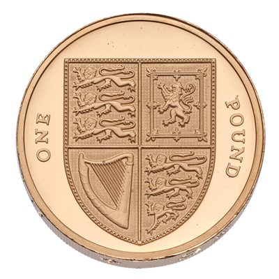 Lot 165 - UK, Gold Proof One Pound 2009, Royal Shield of...