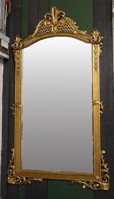 Lot 1383 - A Reproduction Gilt Framed Mirror, with...