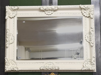 Lot 1384 - A White Painted Mirror, with rectangular...