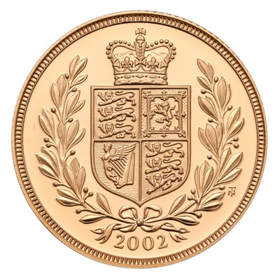 Lot 73 - Elizabeth II, Proof Sovereign 2002, Golden...