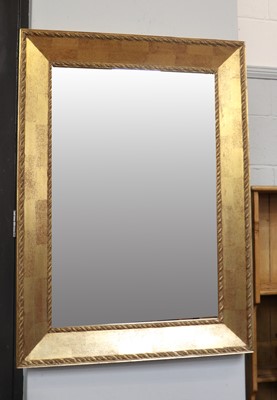 Lot 1435 - A Modern Gilt Framed Mirror, with bevelled...