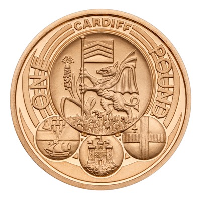 Lot 150 - UK, Gold Proof One Pound 2011, Cardiff edition,...