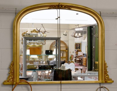 Lot 1430 - A 20th Century Gilt Framed Over Mantel Mirror,...