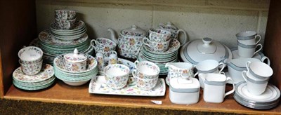 Lot 473 - A Minton Haddon Hall part tea and dinner service; and a Royal Doulton Etude part tea and dinner...