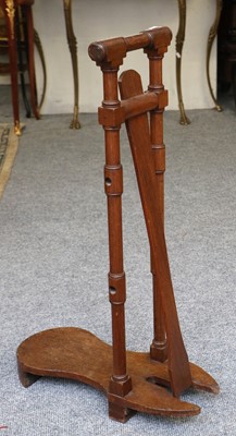 Lot 1420 - A Mahogany Boot Jack, early 20th century, on...