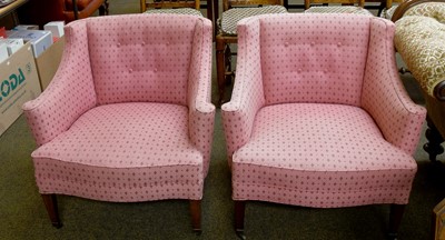 Lot 1302 - A Pair of Edwardian Armchairs