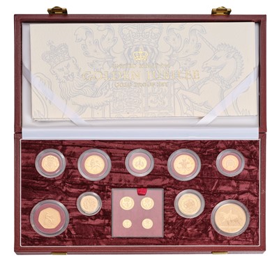 Lot 107 - UK, Golden Jubilee Gold Proof Set 2002, 13...