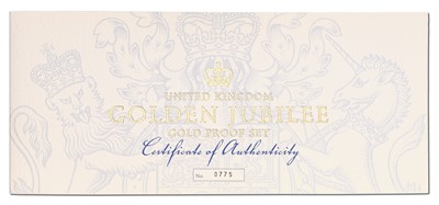 Lot 107 - UK, Golden Jubilee Gold Proof Set 2002, 13...