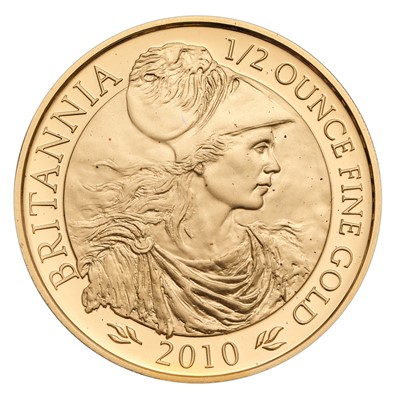 Lot 90 - UK, Britannia Three-Coin Gold Proof Set 2010,...