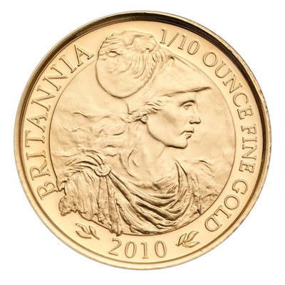 Lot 90 - UK, Britannia Three-Coin Gold Proof Set 2010,...