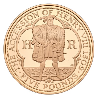 Lot 169 - UK, Gold Proof Five Pounds 2009, Henry VIII...