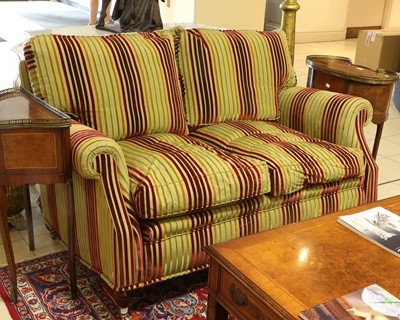 Lot 1448 - A Modern Feather Filled Two Seater Sofa , with...