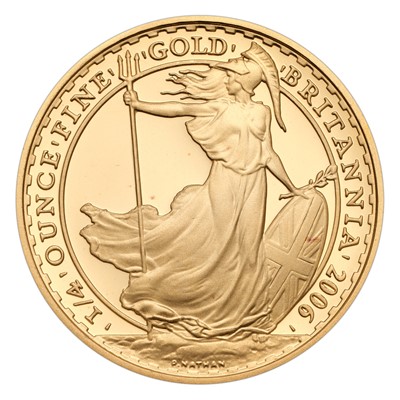 Lot 176 - UK, Gold Proof 1/4 Oz. Britannia 2006,...