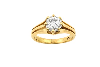 Lot 2215 - An 18 Carat Gold Diamond Solitaire Ring the...