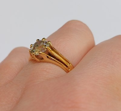 Lot 2215 - An 18 Carat Gold Diamond Solitaire Ring the...