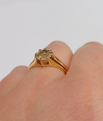 Lot 2215 - An 18 Carat Gold Diamond Solitaire Ring the...