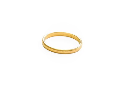 Lot 92 - A 22 Carat Gold Band Ring, finger size R