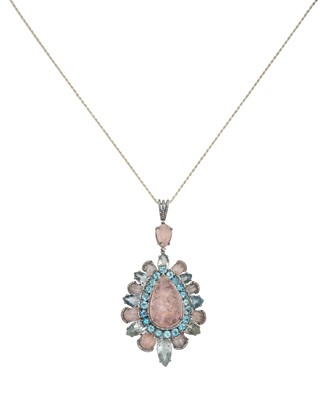 Lot 2294 - A Morganite, Apatite, Aquamarine and Diamond...