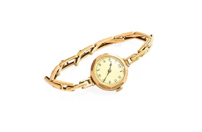 Lot 48 - A Lady's 9 Carat Gold Wristwatch, one bracelet...