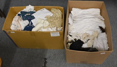 Lot 1151 - Assorted Textiles, lace, broderie anglais and...