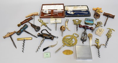 Lot 120 - A Collection of Various Corkscrews, 19th...