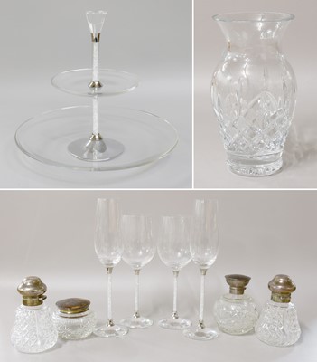 Lot 338 - A Pair of Swarovski Crystal Champagne Flutes,...