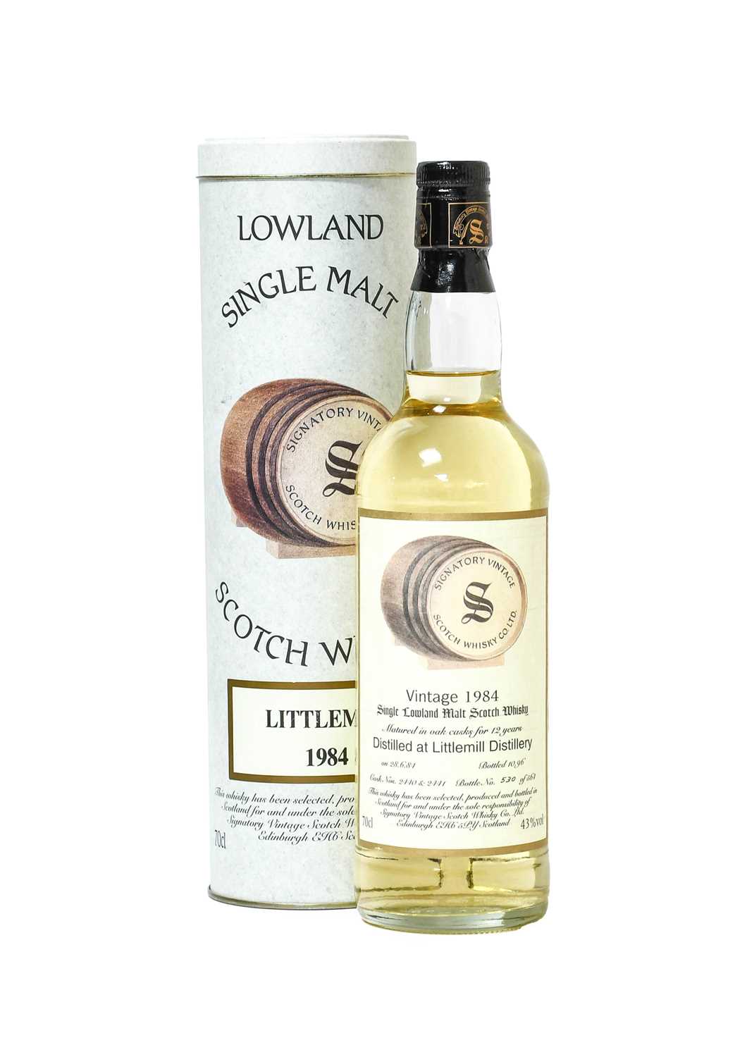 Lot 3195 - Littlemill 1984 Signatory Vintage Single Malt...