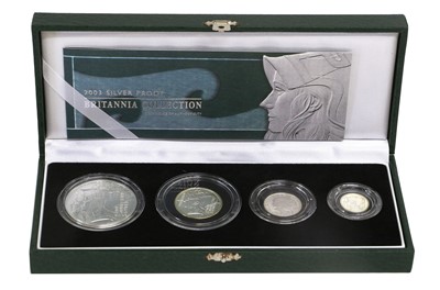 Lot 27 - UK, Silver Proof Britannia Collection 2003, 4...