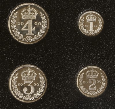 Lot 37 - Elizabeth II, Maundy Set 2000, 4 coins...