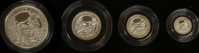 Lot 3 - UK, Silver Proof Britannia Set 2005, 4 coin...