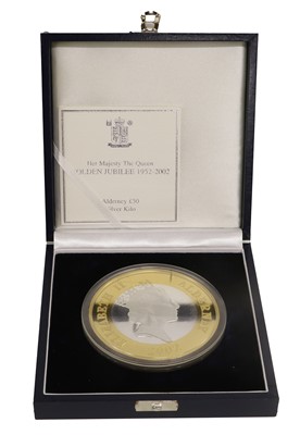 Lot 62 - Alderney, One Kilo Fine Silver Proof Coin 2002,...