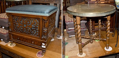 Lot 1559 - A Victorian Mahogany Canterbury Stool,...