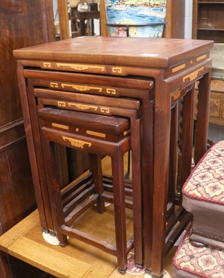 Lot 1561 - A Nest of Four Chinese Hardwood Occasional...