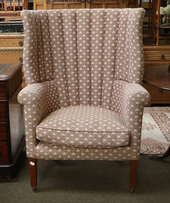 Lot 1513 - A George III Style Upholstered Barrel Back...