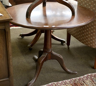 Lot 1510 - A George III Mahogany Snap Top Tri-pod Table,...