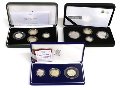 Lot 68 - 3x Royal Mint Silver Proof Piedfort...