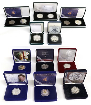 Lot 43 - 12x Royal Mint Silver Proof Commemorative...