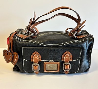 Lot Luella Black and Tan Leather Trimmed Shoulder...