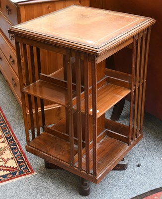 Lot 1409 - A Reproduction Mahogany Revolving Bookcase,...