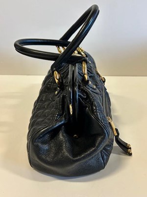 Lot 2036 - A Marc Jacobs Black Leather Quilted Stam...