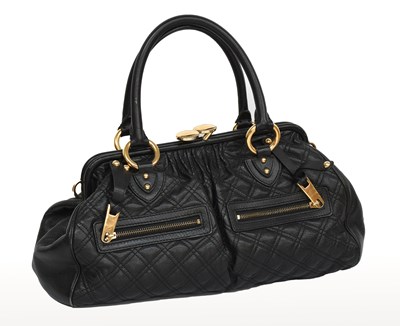Lot 2036 - A Marc Jacobs Black Leather Quilted Stam...