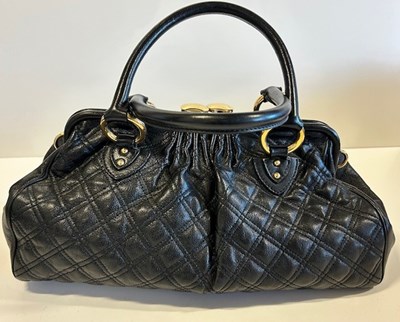 Lot 2036 - A Marc Jacobs Black Leather Quilted Stam...